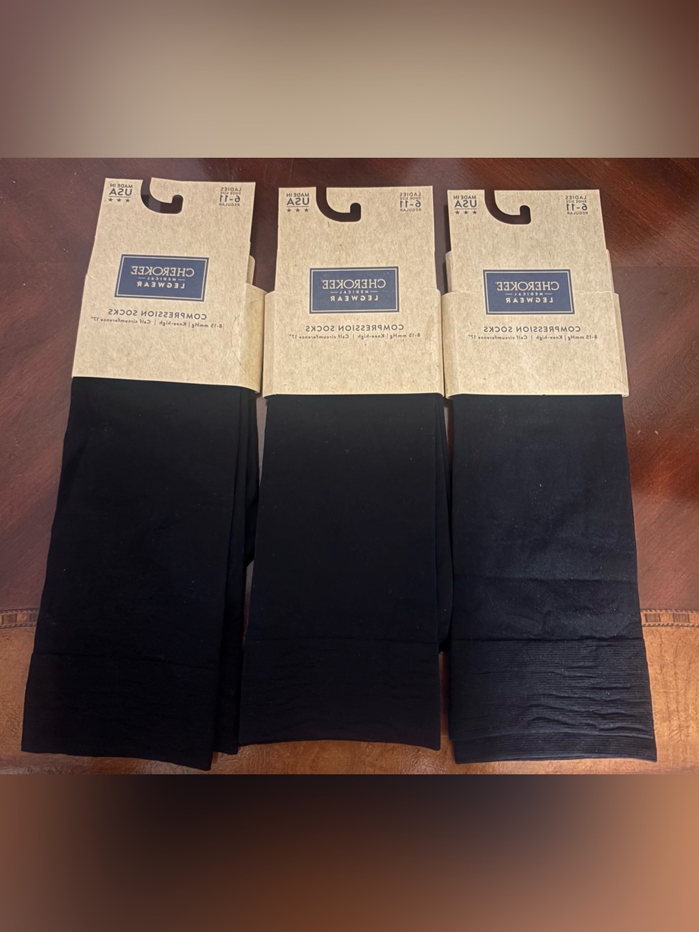 Cherokee ladies Black Dress Socks - 3 Pack